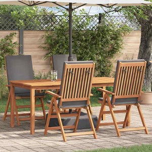 Gartenstuhl 4er Set Braun Grau