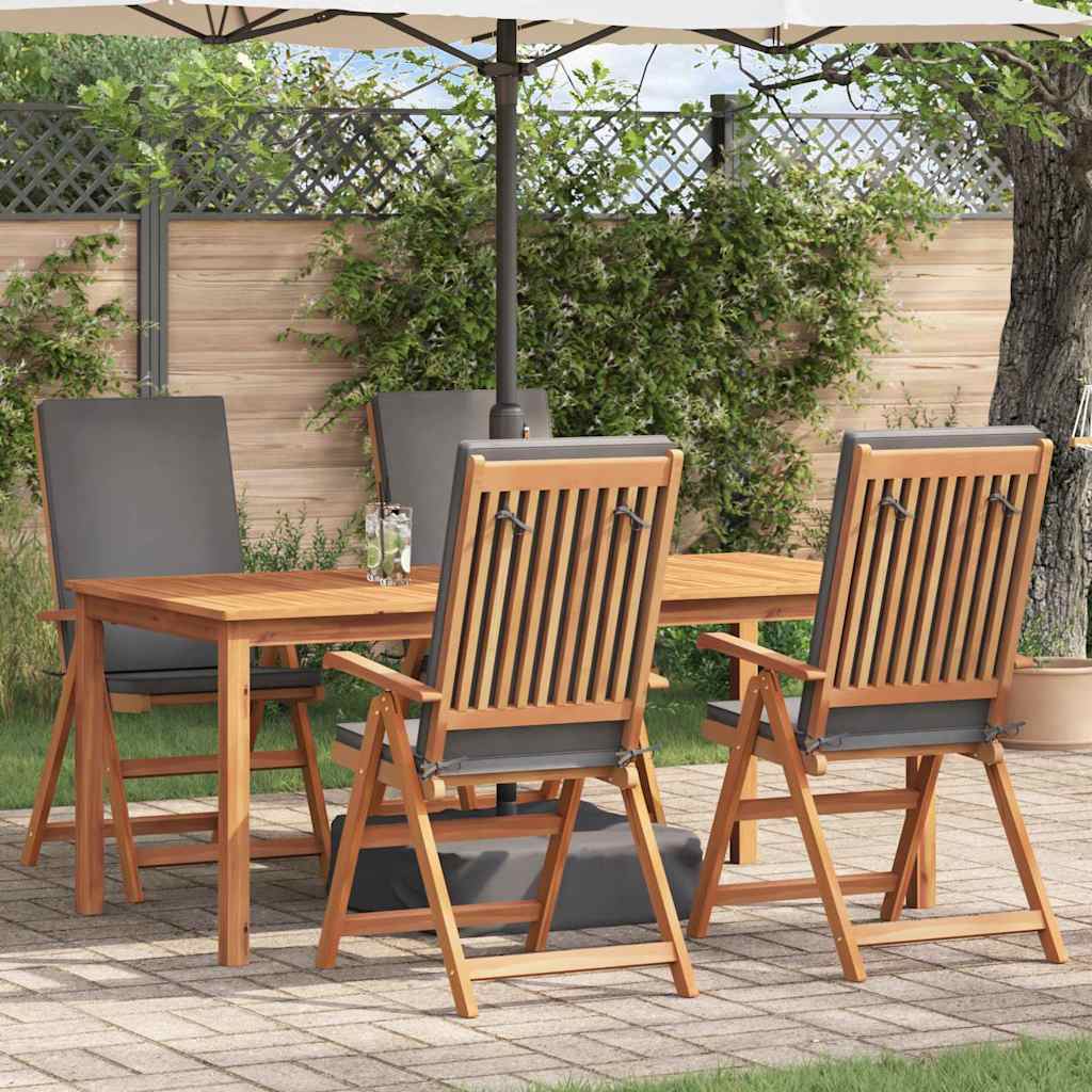 Gartenstuhl 4er Set Braun Grau