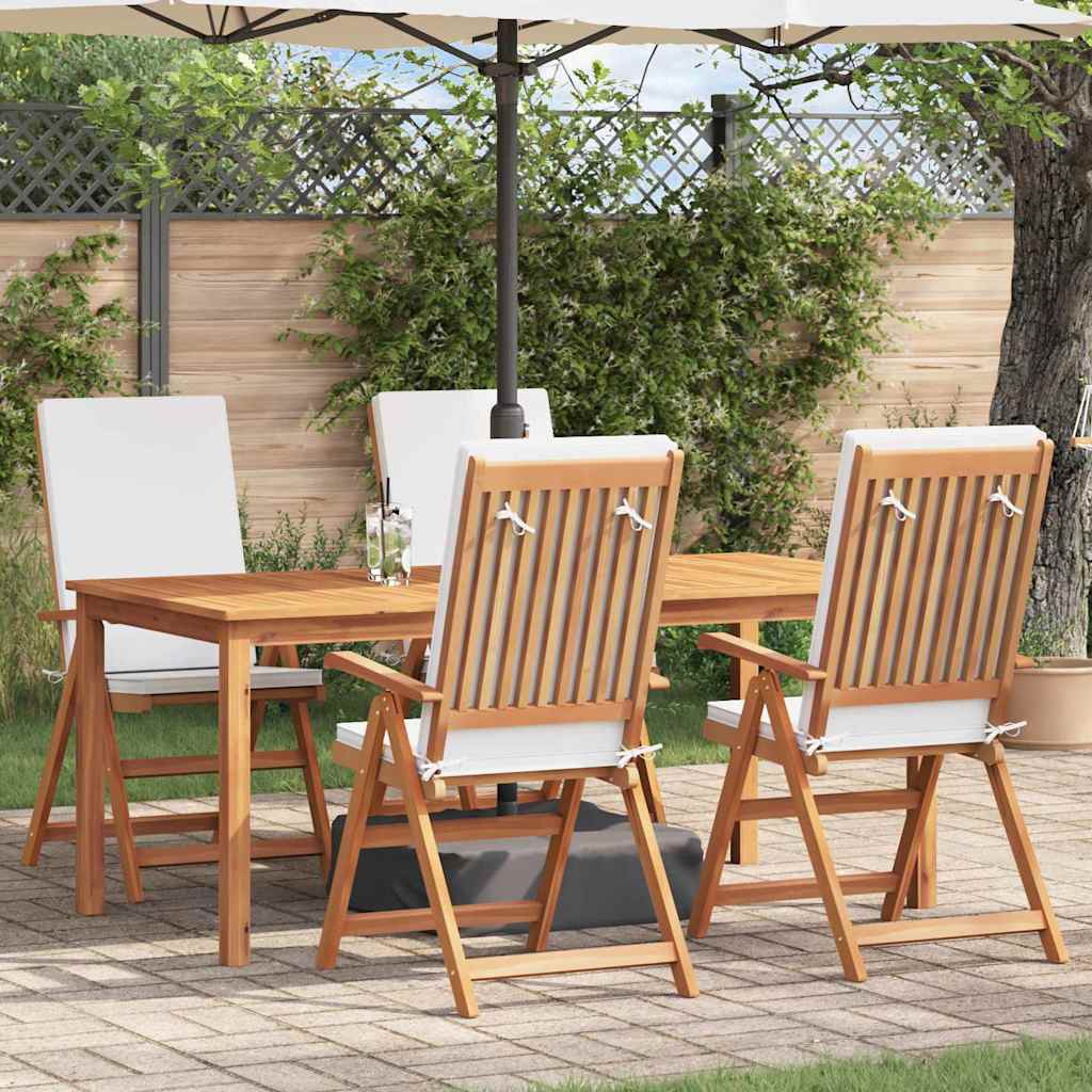 Gartenstühle 4er Set Braun/Weiß