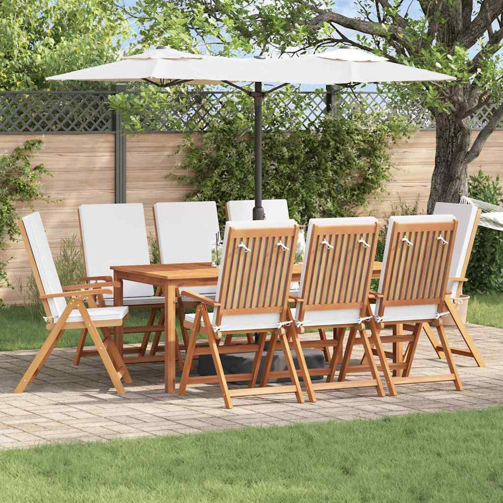 Gartenstühle 8er Set Braun/Weiß