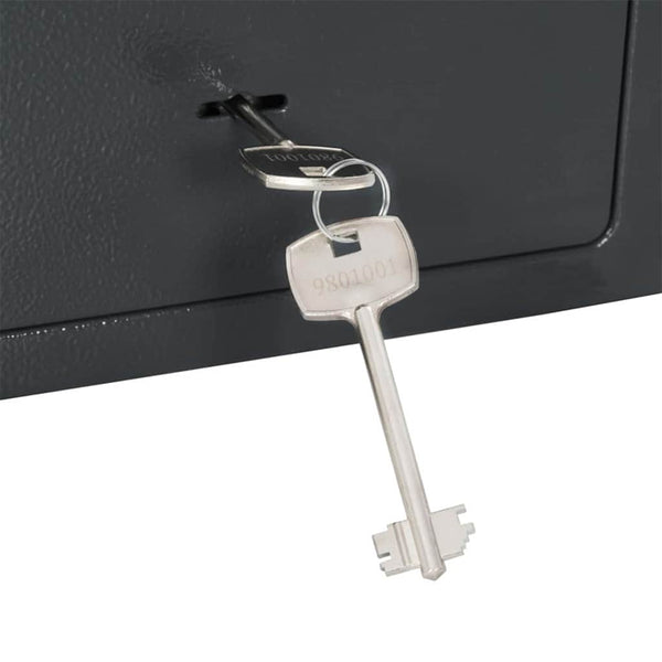 vidaXL Lockable Safe Dark Grey 23 x 17 x 17 cm Steel