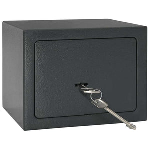 vidaXL Lockable Safe Dark Grey 23 x 17 x 17 cm Steel