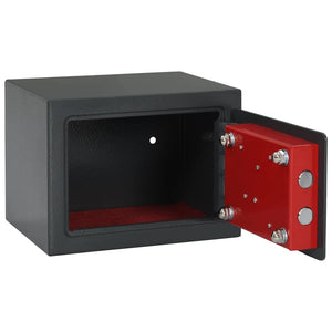 vidaXL Lockable Safe Dark Grey 23 x 17 x 17 cm Steel