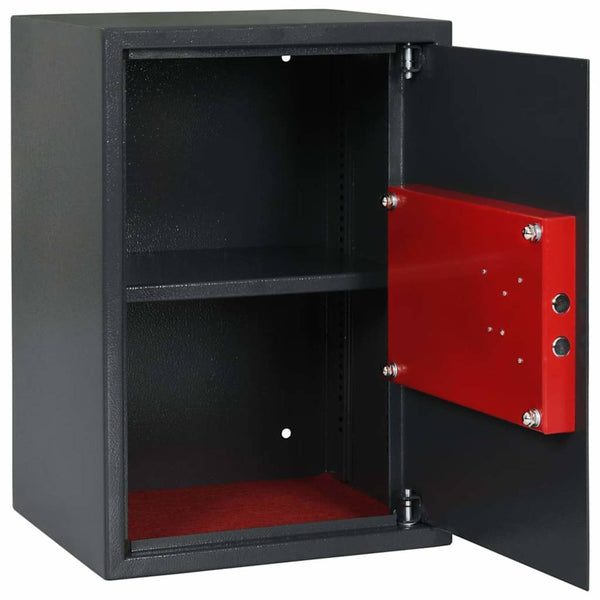 vidaXL Safe with Lock Dark Grey 35 x 31 x 50 cm Steel
