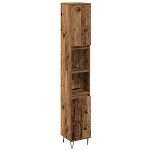 vidaXL Bathroom Furniture Set with Shelf 3 pcs Reclaimed Wood Engineered Wood