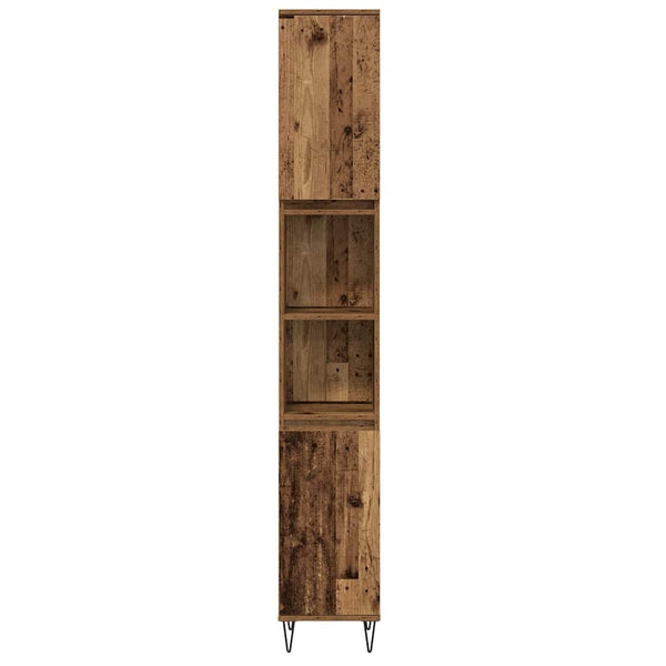 vidaXL Bathroom Furniture Set with Shelf 3 pcs Reclaimed Wood Engineered Wood