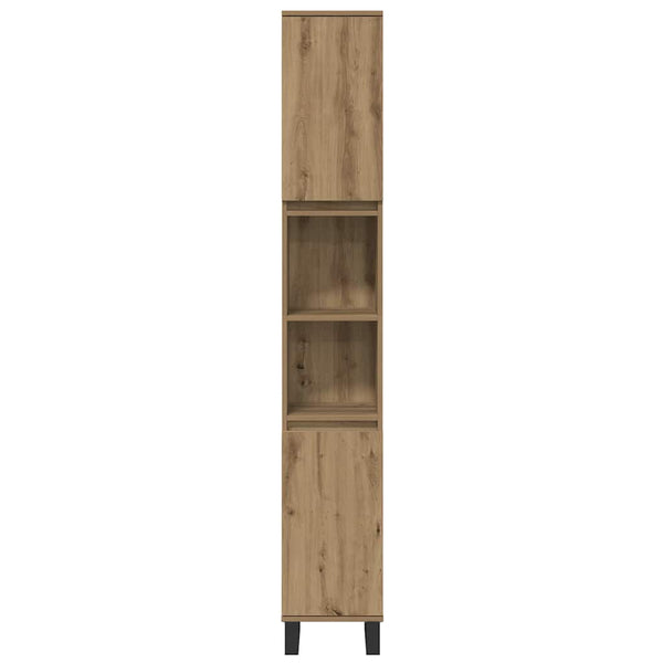 vidaXL Bathroom Furniture Set with Storage 3 pcs Brown Engineered Wood