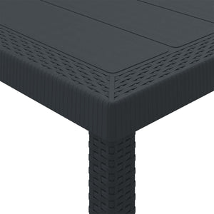 vidaXL Garden Table Anthracite 250 x 100 x 73 cm Poly Rattan