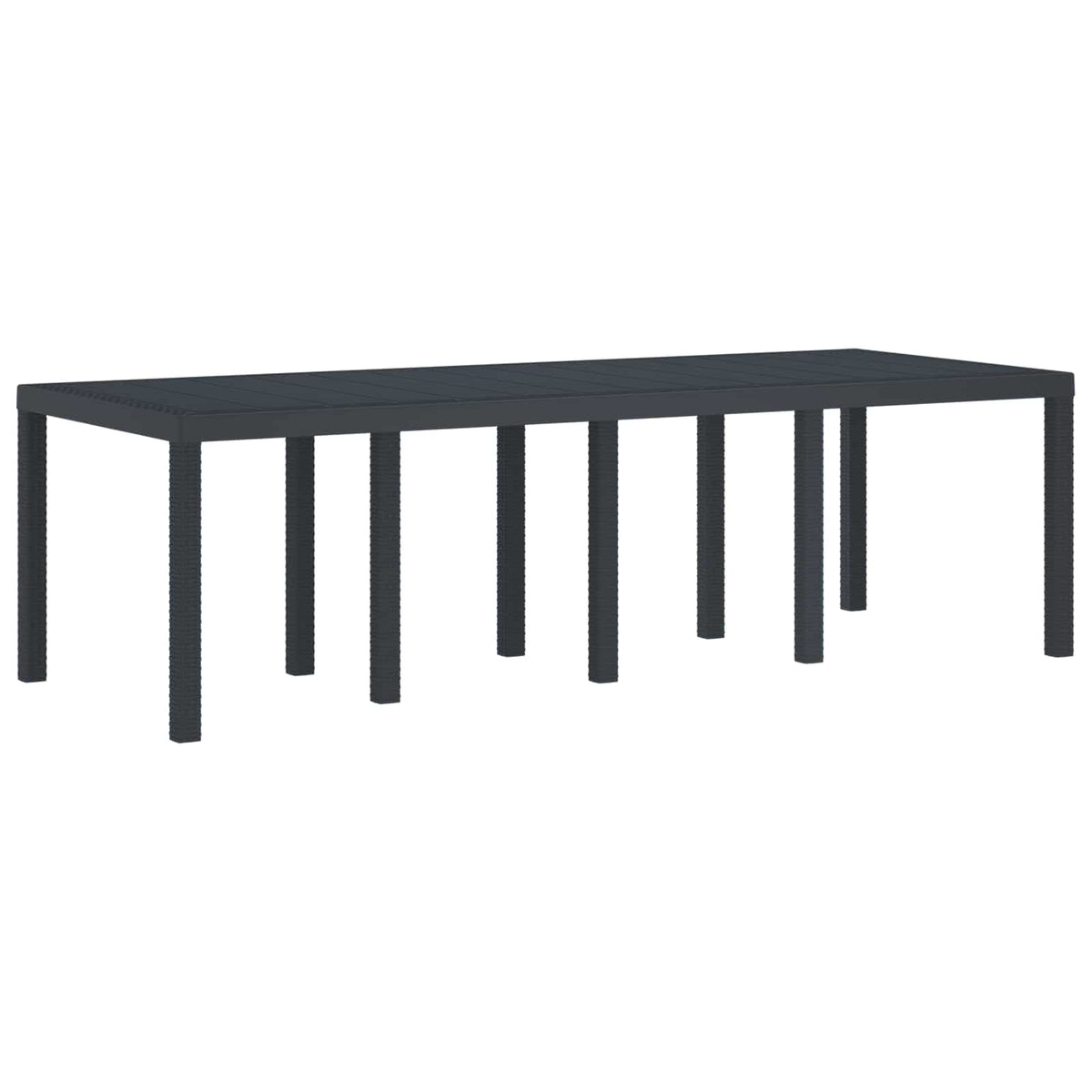 vidaXL Garden Table Anthracite 250 x 100 x 73 cm Poly Rattan