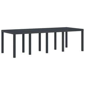 vidaXL Garden Table Anthracite 250 x 100 x 73 cm Poly Rattan