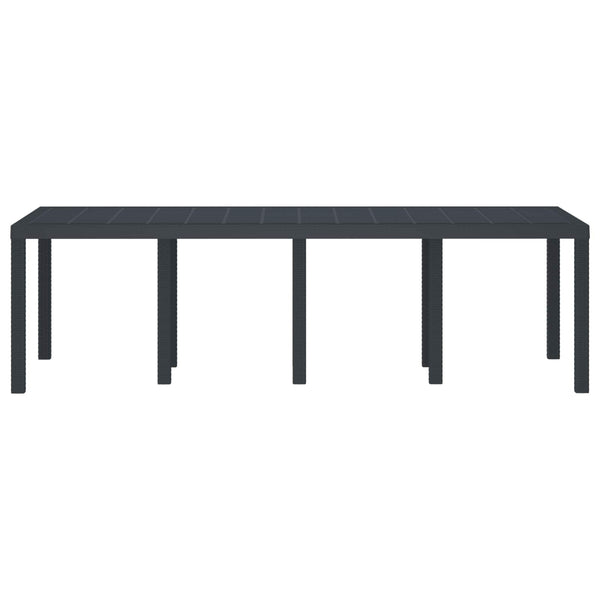 vidaXL Garden Table Anthracite 250 x 100 x 73 cm Poly Rattan