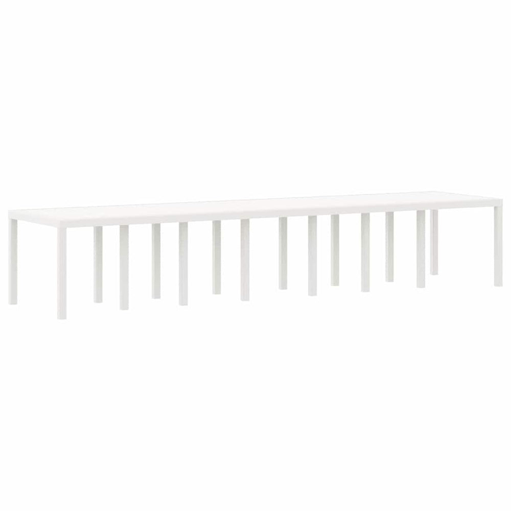 vidaXL Garden Dining Table White 400 x 100 x 73 cm Poly Rattan