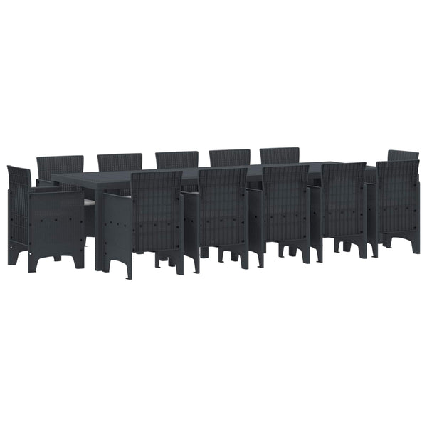 vidaXL Garden Dining Set 13 pcs Anthracite and Light Grey