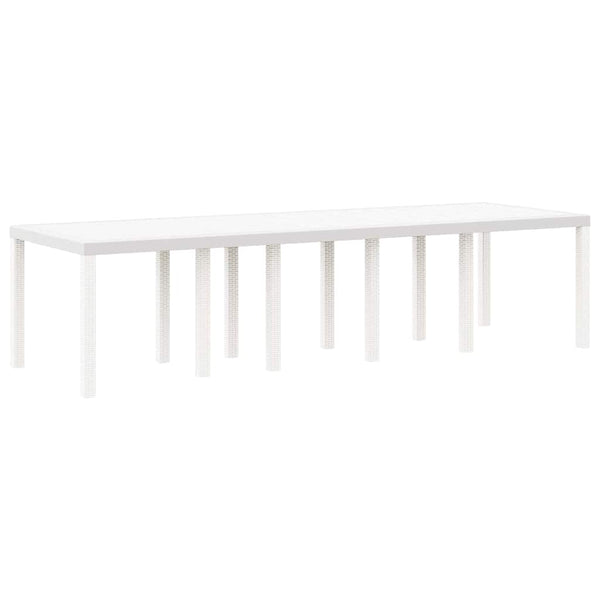 vidaXL Garden Dining Set 13 pcs White Poly Rattan