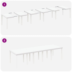 vidaXL Garden Dining Set 13 pcs White Poly Rattan