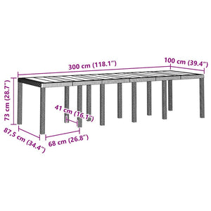 vidaXL Garden Dining Set 13 pcs Light Grey Poly Rattan