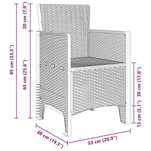 vidaXL Garden Dining Set 13 pcs Light Grey Poly Rattan