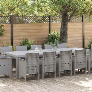 vidaXL Garden Dining Set with Cushions Light Gray and Anthracite