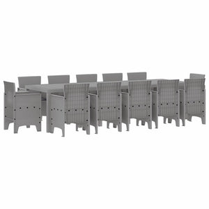 vidaXL Garden Dining Set with Cushions Light Gray and Anthracite