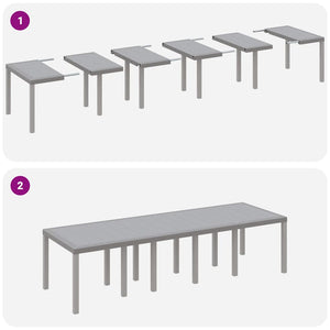 vidaXL Garden Dining Set with Cushions Light Gray and Anthracite