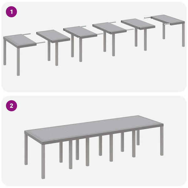 vidaXL Garden Dining Set with Cushions Light Gray and Anthracite
