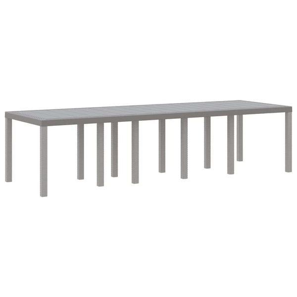 vidaXL Garden Dining Set 11 pcs Light Grey Rattan and Aluminium