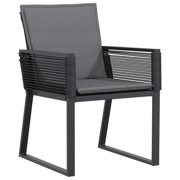 vidaXL Garden Dining Set 7 pcs Anthracite Poly Rattan