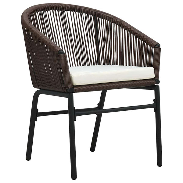 vidaXL Garden Dining Set 7 pcs Brown Poly Rattan