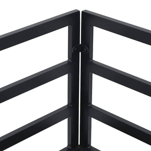 vidaXL 3-Piece Garden Sofa Set Black Metal