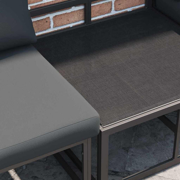 vidaXL 5-Piece Garden Sofa Set Black Metal