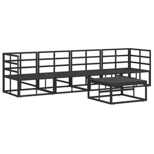 vidaXL 5-Piece Garden Sofa Set Black Metal