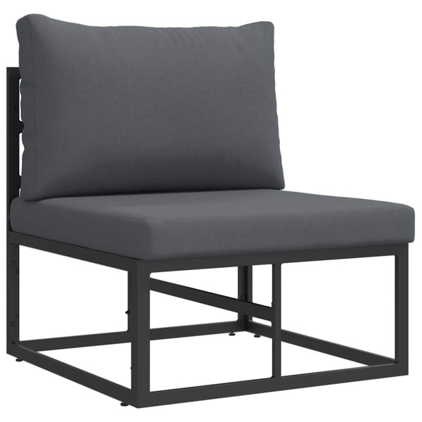vidaXL 5-Piece Garden Sofa Set Black Metal