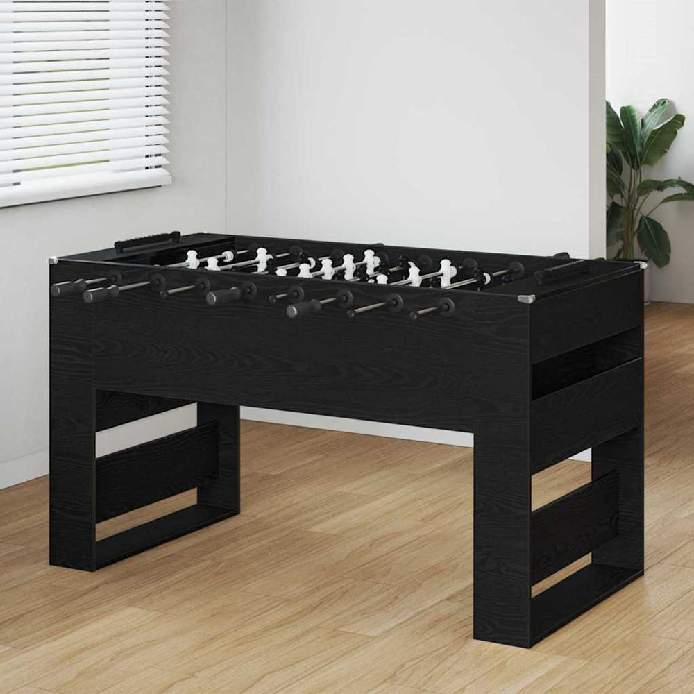 vidaXL Foosball Table Black Oak 146.5 x 74 x 85 cm