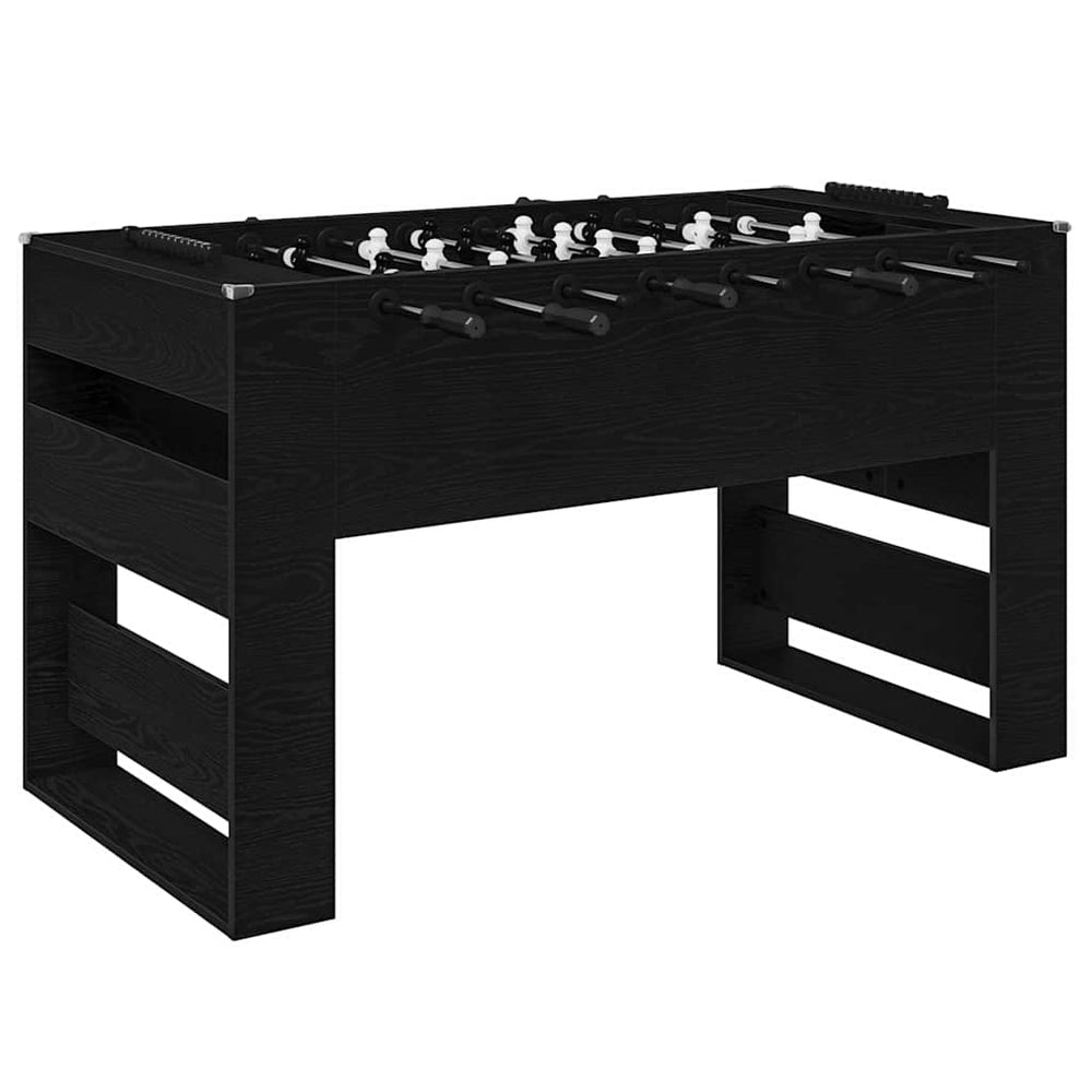 vidaXL Foosball Table Black Oak 146.5 x 74 x 85 cm