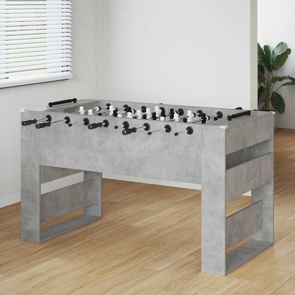 vidaXL Foosball Table Concrete Grey 146.5 x 74 x 85 cm Engineered Wood