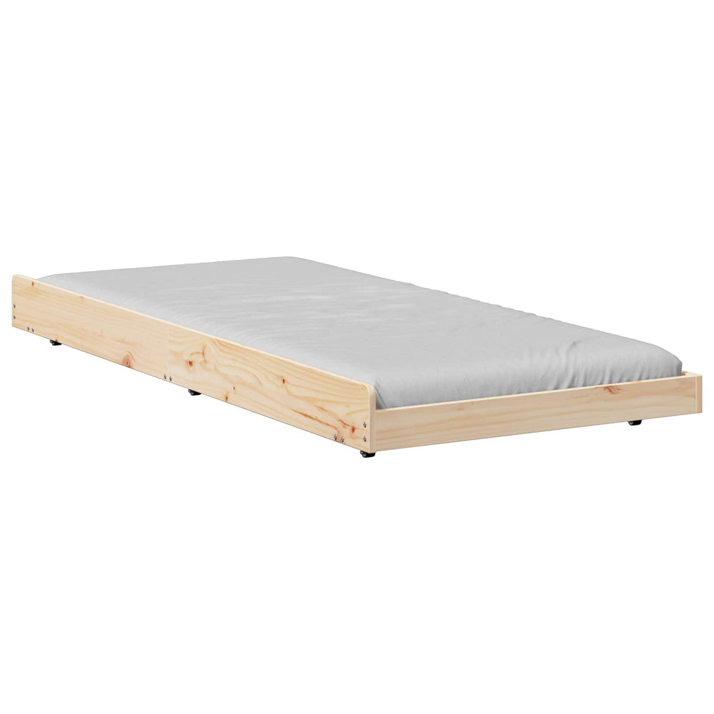 vidaXL Bed Frame Brown 80 x 200 cm Solid Pine Wood