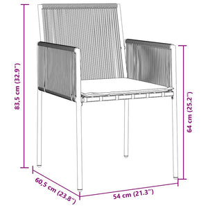 vidaXL Garden Dining Set 9 pcs Black PE Rattan
