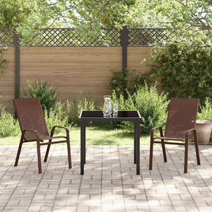 vidaXL Outdoor Dining Set 3 pcs Brown and Black