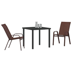 vidaXL Outdoor Dining Set 3 pcs Brown and Black