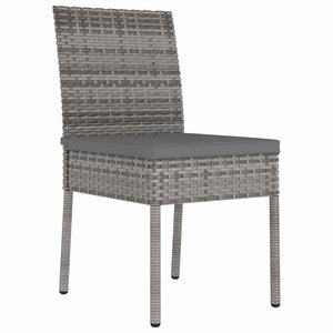 vidaXL Garden Dining Set 7 pcs Grey Powder-Coated Steel