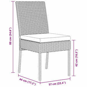 vidaXL Garden Dining Set 7 pcs Grey Powder-Coated Steel