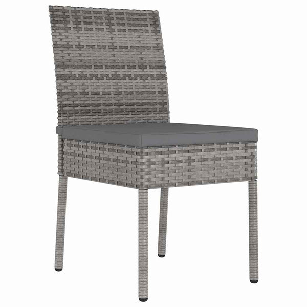vidaXL Garden Dining Set 9 pcs Grey Powder-Coated Steel