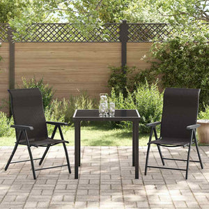 vidaXL Garden Dining Set 3 pcs Black Coffee