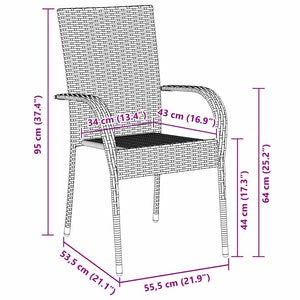 vidaXL Garden Dining Set 5 pcs Grey Powder-Coated Steel