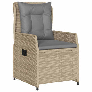 vidaXL Garden Dining Set 9 pcs Beige and Light Grey Poly Rattan
