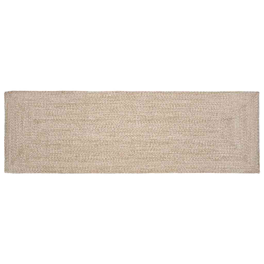 Jute Teppich Läufer Natur/Weiß 60x300 cm