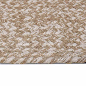 Jute Teppich Natur Weiß 80x400 cm