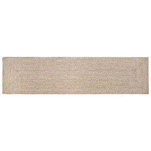 Jute Teppich Natur Weiß 80x400 cm