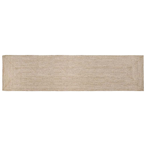 Jute Teppich Natur Weiß 80x400 cm