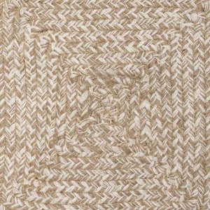 Jute Teppich Natur Weiß 200x200 cm